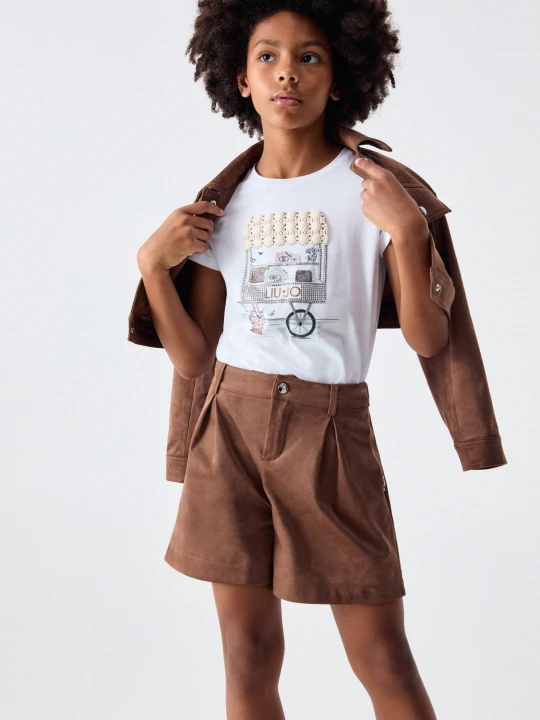 Zdjęcie produktu Liu Jo Microfibre Shorts brązowy