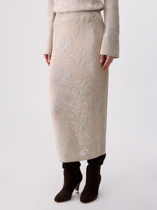 Zdjęcie produktu Liu Jo Midi Skirt In Lace Lamé