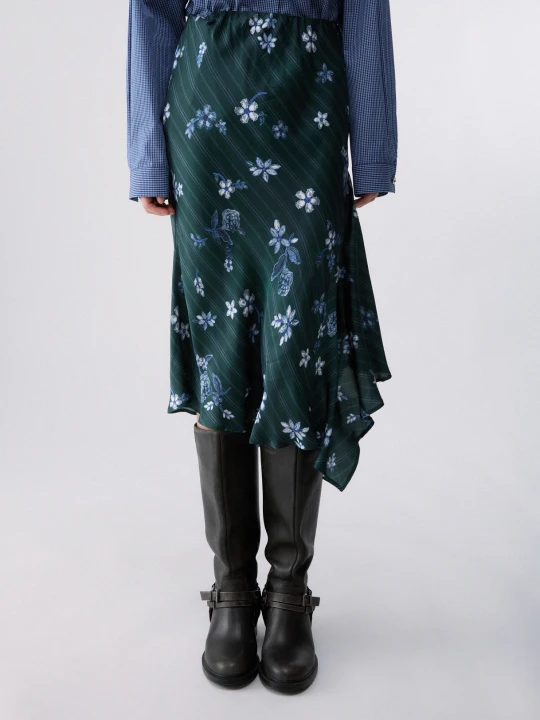 Zdjęcie produktu Liu Jo Midi Skirt With Draping zielony