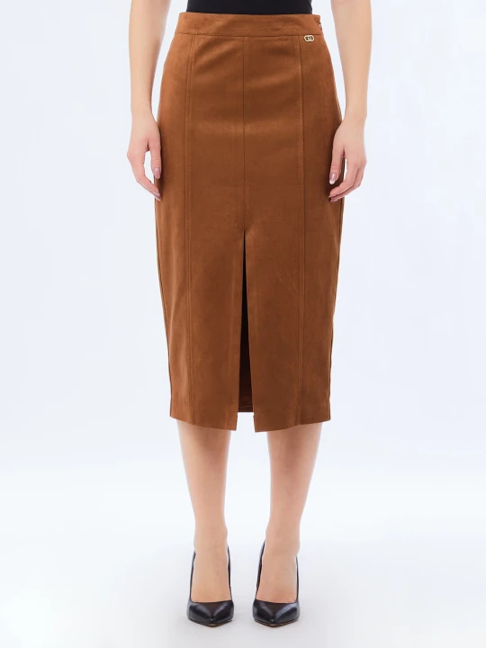 Zdjęcie produktu Liu Jo Midi Skirt With Slit Caramel