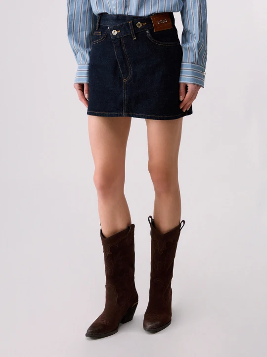Zdjęcie produktu Liu Jo Mini Skirt In Denim Asymmetric Normal Wash