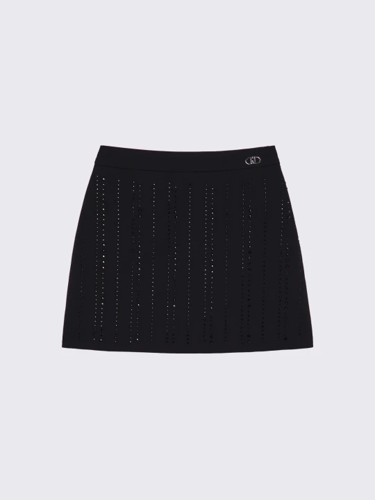 Zdjęcie produktu Liu Jo Miniskirt With Rhinestones czarny