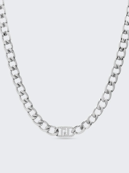 Zdjęcie produktu Liu Jo Monogram Choker With Diamantés srebrny