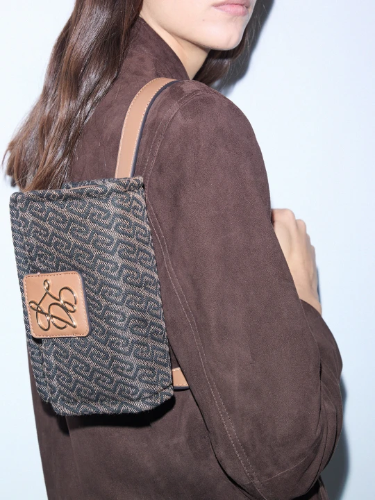 Zdjęcie produktu Liu Jo Monogram Jacquard Belt Bag Dark Brown