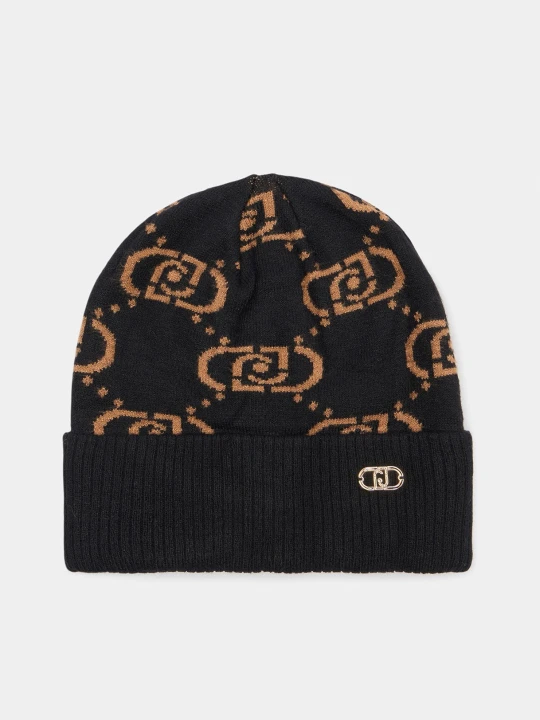 Zdjęcie produktu Liu Jo Monogram Jacquard Hat czarny