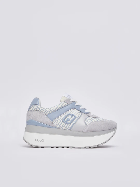 Zdjęcie produktu Liu Jo Monogram Super-platform Sneakers Light Blue