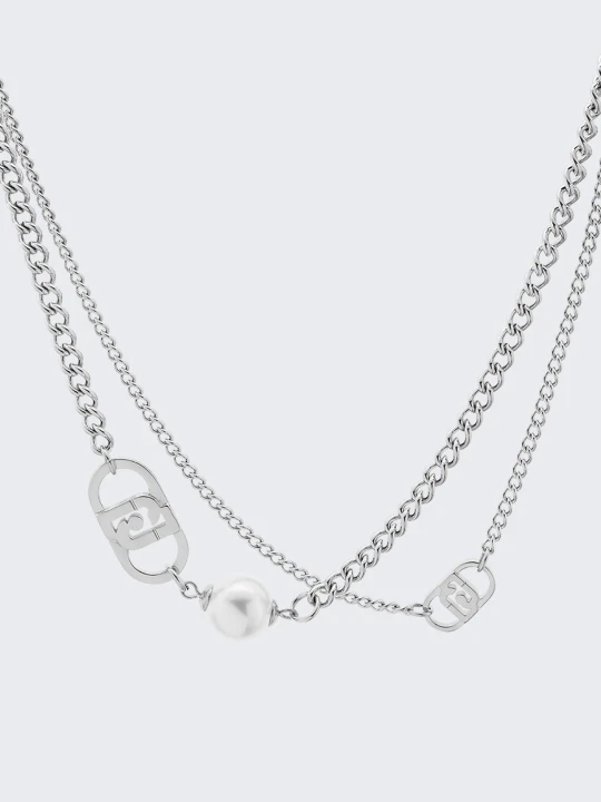Zdjęcie produktu Liu Jo Multi-strand Necklace With Pearl srebrny