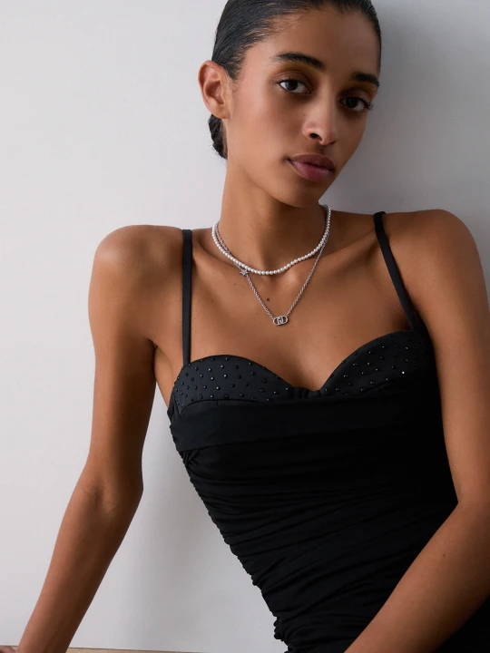 Zdjęcie produktu Liu Jo Multi-strand Necklace With Pearls Silver Colour