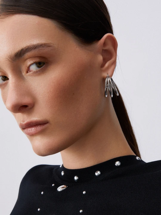 Zdjęcie produktu Liu Jo Multistrand Hoop Earrings Silver Colour