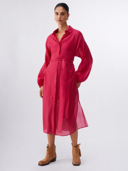 Zdjęcie produktu Liu Jo Muslin Shirt Dress czerwony