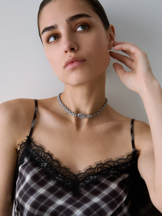 Zdjęcie produktu Liu Jo Necklace With Engraved Medal srebrny