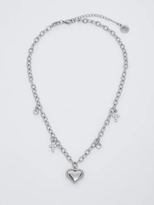 Zdjęcie produktu Liu Jo Necklace With Heart And Cross srebrny