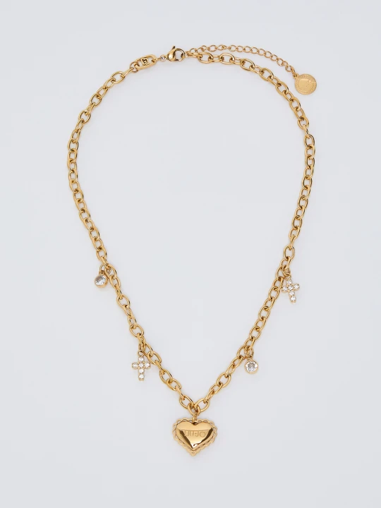 Zdjęcie produktu Liu Jo Necklace With Heart And Cross złoty