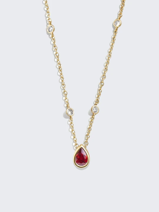 Zdjęcie produktu Liu Jo Necklace With Jewel Stones czerwony