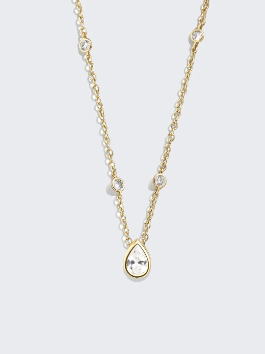 Zdjęcie produktu Liu Jo Necklace With Jewelled Stones biały