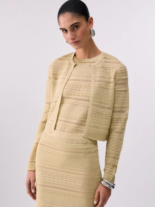 Zdjęcie produktu Liu Jo Openwork Cardigan żółty