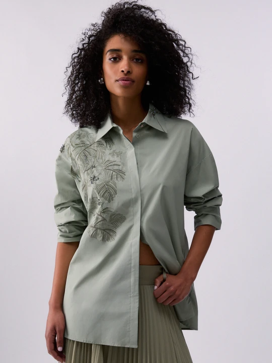 Zdjęcie produktu Liu Jo Oversized Shirt With Embroidery zielony