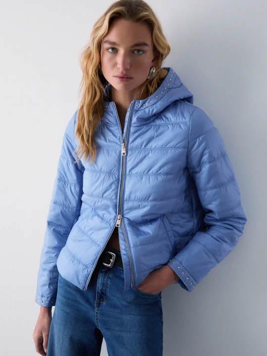Zdjęcie produktu Liu Jo Padded Jacket With Rhinestones Light Blue