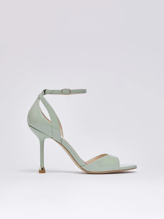 Zdjęcie produktu Liu Jo Patent Leather Heeled Sandals Sage