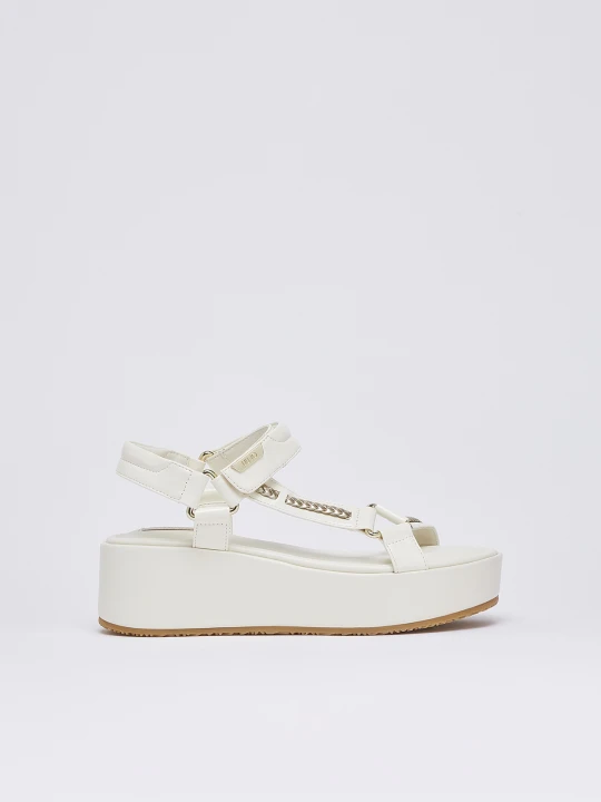 Zdjęcie produktu Liu Jo Patent Leather Platform Sandals Milk