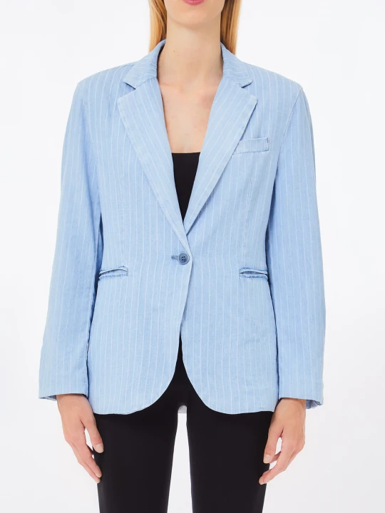 Zdjęcie produktu Liu Jo Pinstripe Denim Blazer Light Blue Denim