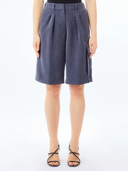 Zdjęcie produktu Liu Jo Pinstriped Flannel Bermuda Shorts