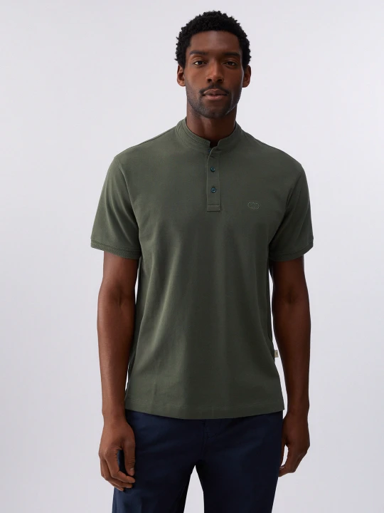 Zdjęcie produktu Liu Jo Pique Polo-shirt With Mandarin Collar