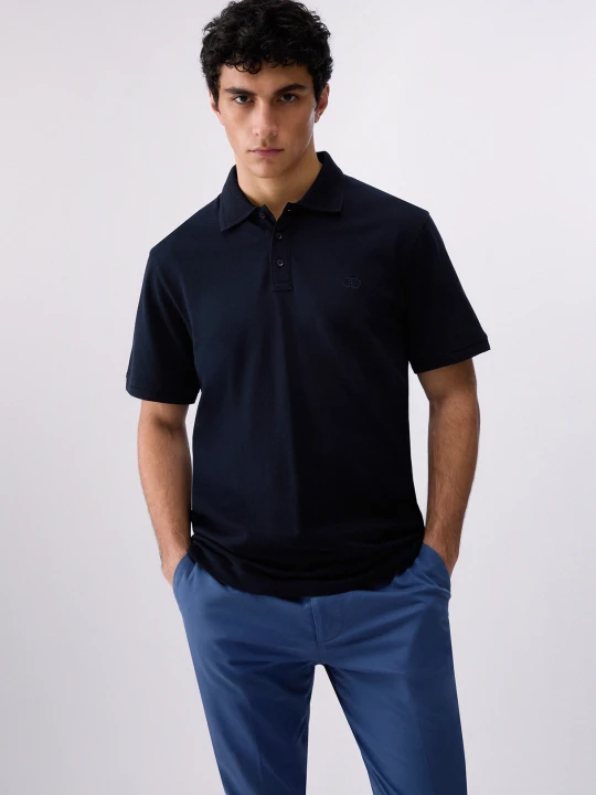 Zdjęcie produktu Liu Jo Piquet Polo Shirt Dark Blue