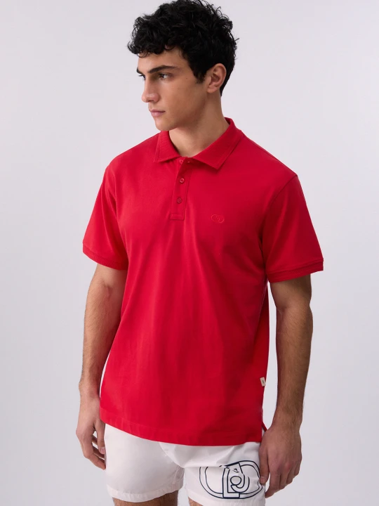 Zdjęcie produktu Liu Jo Piquet Polo Shirt czerwony