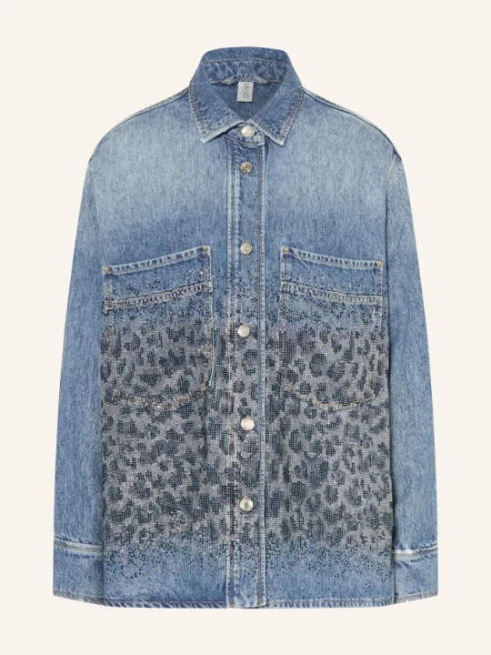 Zdjęcie produktu Liu Jo Płaszcz Wierzchni Z Kamieniami Ozdobnymi blau 79112 Den.Blue strass spot