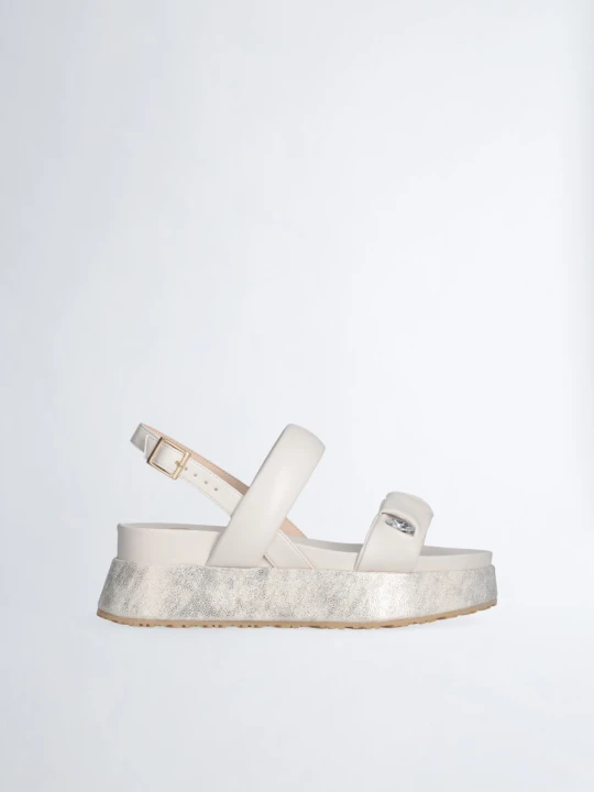 Zdjęcie produktu Liu Jo Platform Sandals With Jewel Stones biały