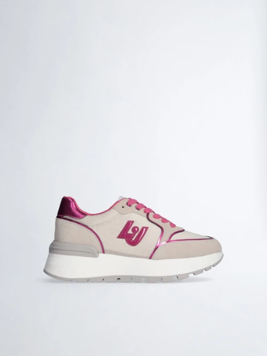 Zdjęcie produktu Liu Jo Platform Sneakers In Suede And Nylon beżowy