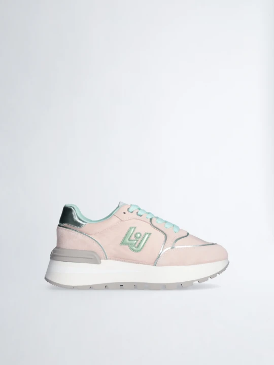 Zdjęcie produktu Liu Jo Platform Sneakers In Suede And Nylon różowy