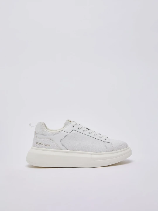 Zdjęcie produktu Liu Jo Platform Sneakers With Crackle Effect biały