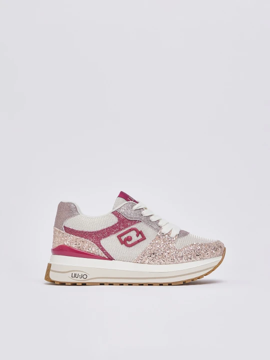 Zdjęcie produktu Liu Jo Platform Sneakers With Full Glitter różowy
