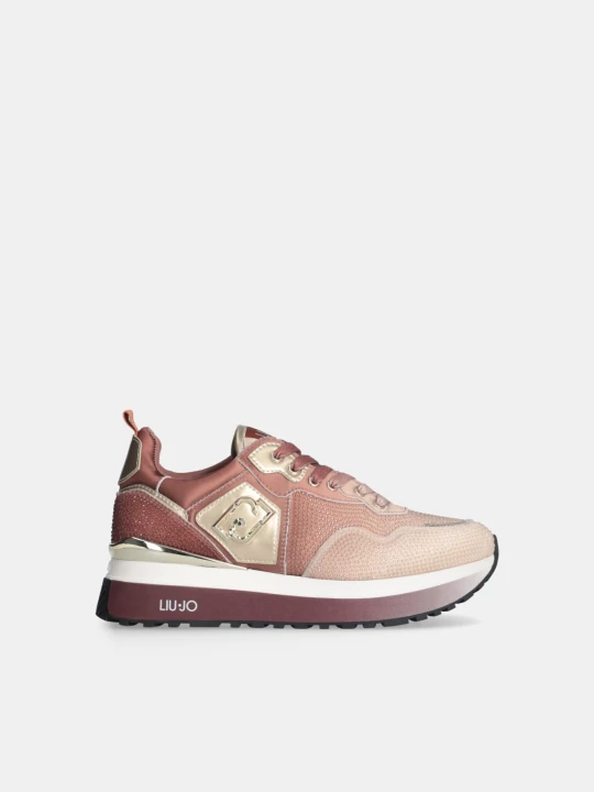 Zdjęcie produktu Liu Jo Platform Sneakers With Full Rhinestones beżowy