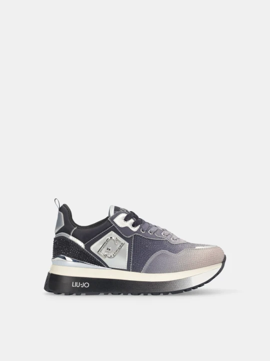 Zdjęcie produktu Liu Jo Platform Sneakers With Full Rhinestones beżowy