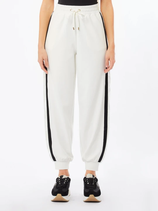 Zdjęcie produktu Liu Jo Plush Jogging Trousers With Lace biały