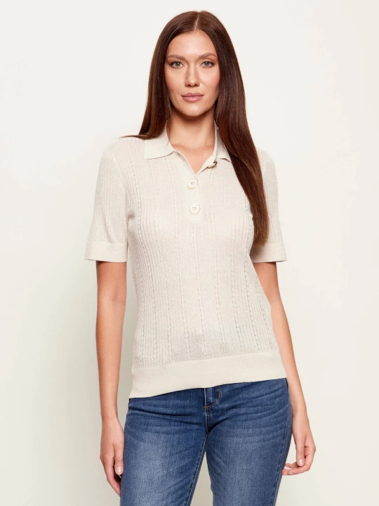 Zdjęcie produktu Liu Jo Polo | Slim Fit beżowy