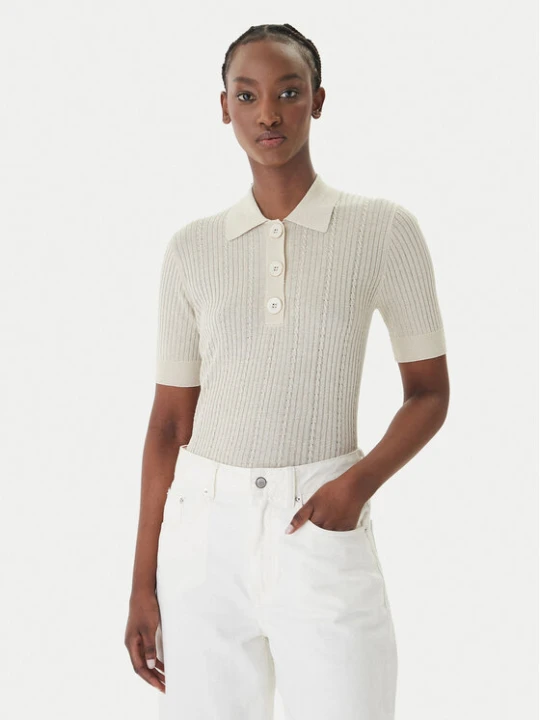 Zdjęcie produktu Liu Jo Polo WA6285 MS46J Beżowy Slim Fit