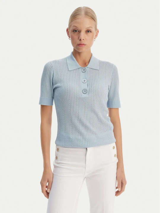 Zdjęcie produktu Liu Jo Polo WA6285 MS46J Błękitny Slim Fit Niebieski jasny