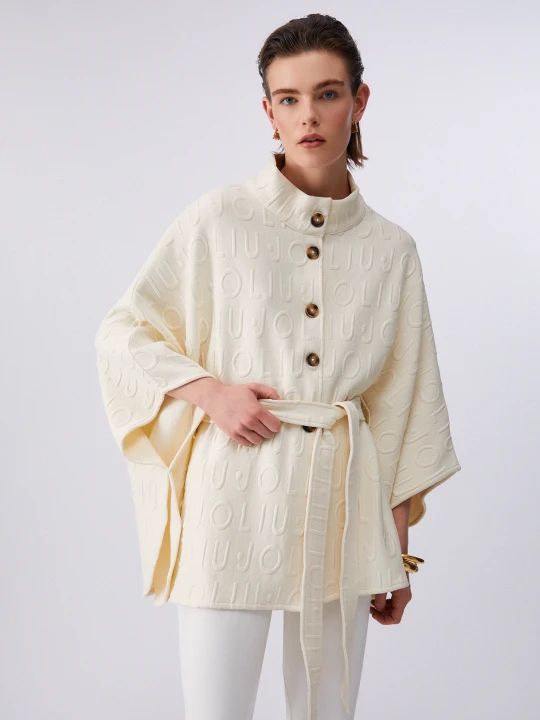 Zdjęcie produktu Liu Jo Poncho With Belt Cream