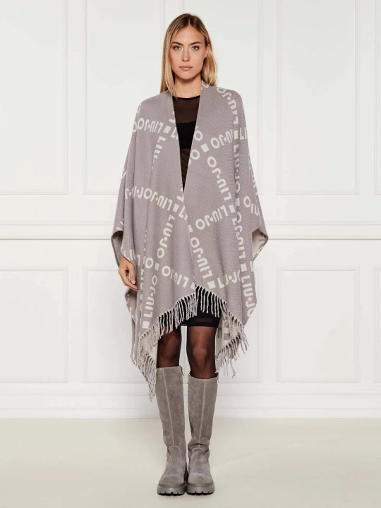 Zdjęcie produktu Liu Jo Ponczo | Oversize fit szary