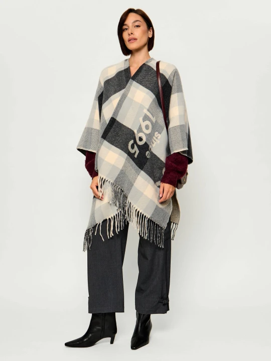 Zdjęcie produktu Liu Jo Ponczo | Relaxed fit szary