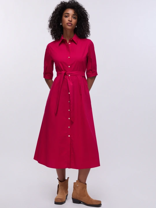 Zdjęcie produktu Liu Jo Poplin Midi Dress czerwony