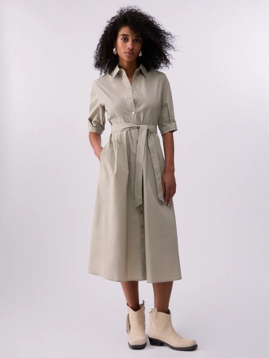 Zdjęcie produktu Liu Jo Poplin Midi Dress szary