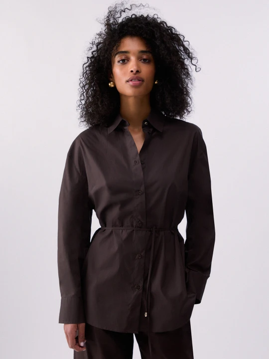 Zdjęcie produktu Liu Jo Poplin Shirt Dark Brown