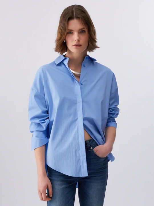 Zdjęcie produktu Liu Jo Poplin Shirt With Studs Light Blue