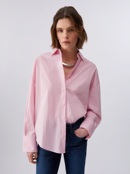 Zdjęcie produktu Liu Jo Poplin Shirt With Studs Powder Pink