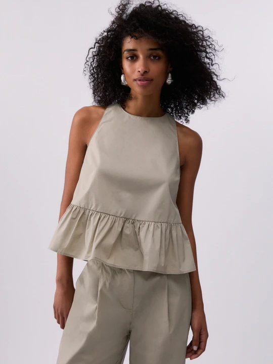 Zdjęcie produktu Liu Jo Poplin Top With Bow szary